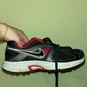 Nike Black and Pink Running Shoes